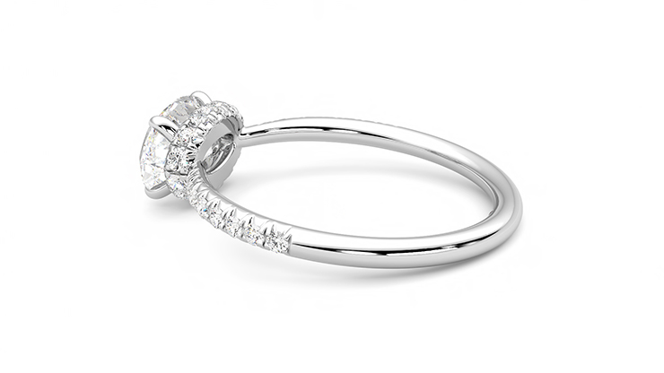 Taylor & Hart Nutmeg Oval Engagement Ring 360 degree image 19