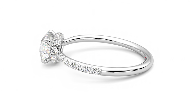 Taylor & Hart Nutmeg Oval Engagement Ring 360 degree image 20