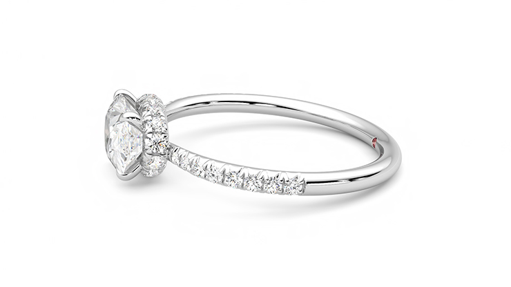 Taylor & Hart Nutmeg Oval Engagement Ring 360 degree image 21