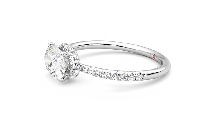 Taylor & Hart Nutmeg Oval Engagement Ring 360 degree image 22