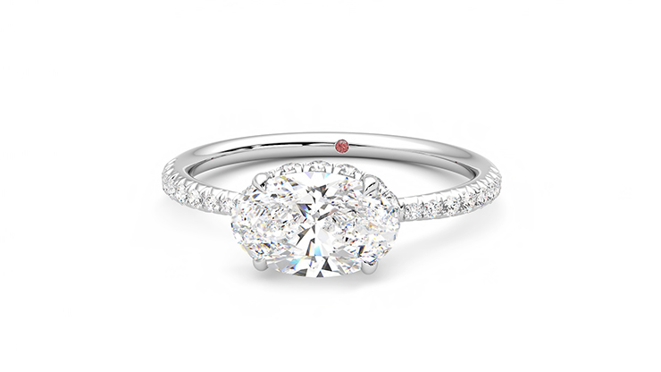 Taylor & Hart Nutmeg Oval Engagement Ring 360 degree image 28