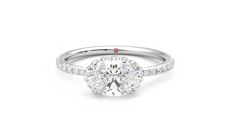 Taylor & Hart Nutmeg Oval Engagement Ring 360 degree image 29
