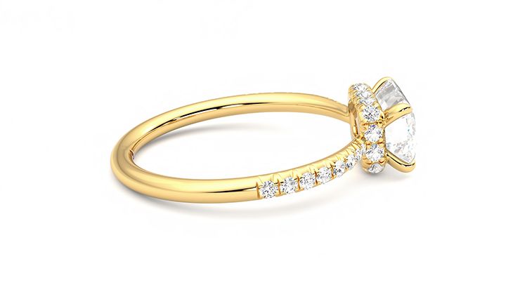 Taylor & Hart Nutmeg Emerald Engagement Ring 360 degree image 10