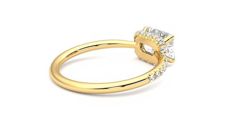 Taylor & Hart Nutmeg Emerald Engagement Ring 360 degree image 12