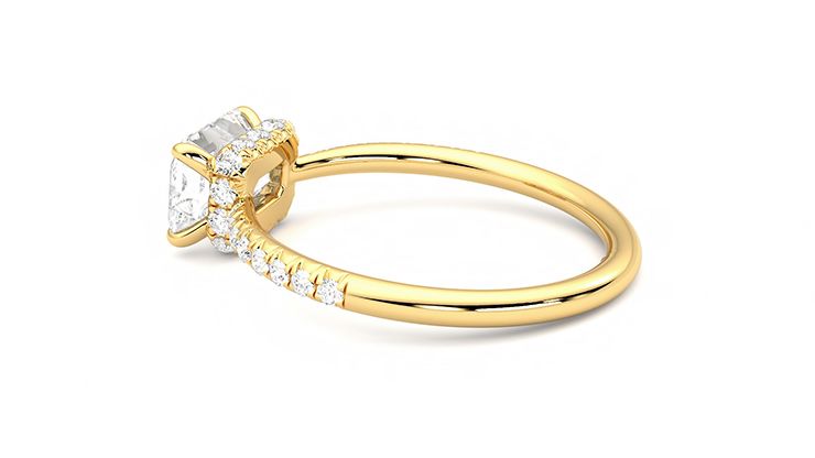 Taylor & Hart Nutmeg Emerald Engagement Ring 360 degree image 19