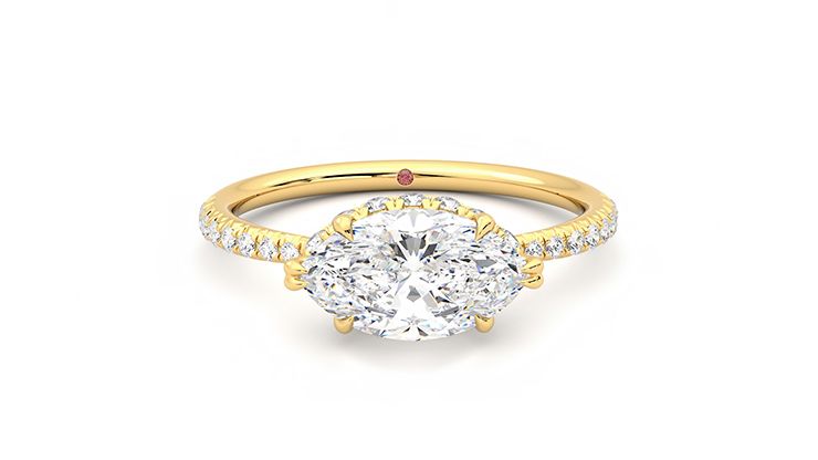 Taylor & Hart Nutmeg Marquise Engagement Ring 360 degree image 1