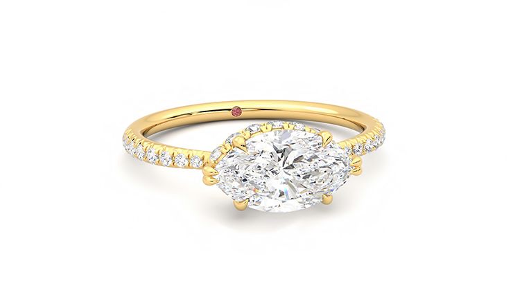 Taylor & Hart Nutmeg Marquise Engagement Ring 360 degree image 3