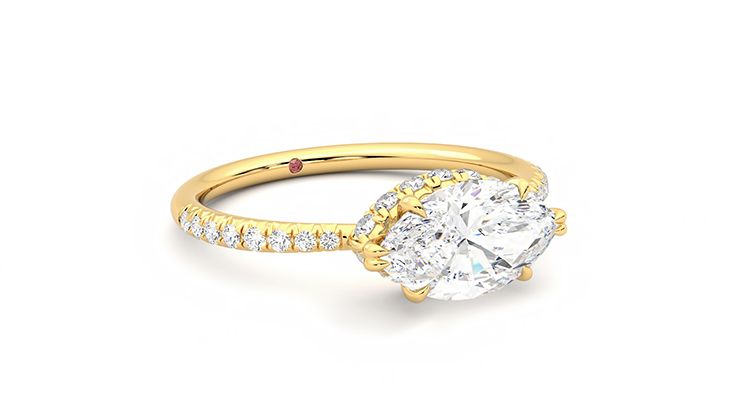 Taylor & Hart Nutmeg Marquise Engagement Ring 360 degree image 5