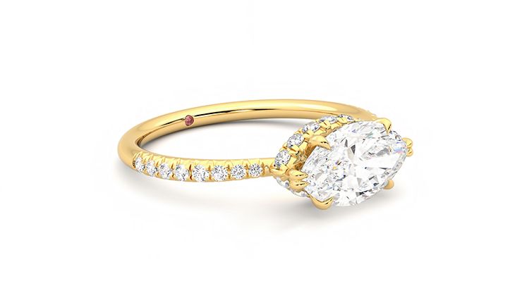 Taylor & Hart Nutmeg Marquise Engagement Ring 360 degree image 6