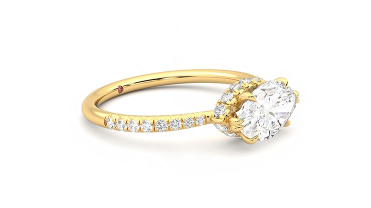 Taylor & Hart Nutmeg Marquise Engagement Ring 360 degree image 7