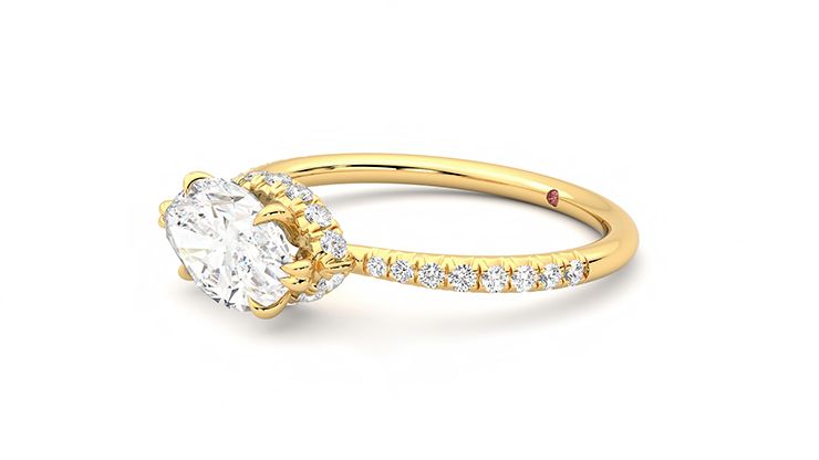 Taylor & Hart Nutmeg Marquise Engagement Ring 360 degree image 23