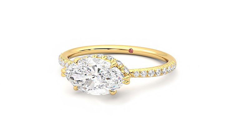 Taylor & Hart Nutmeg Marquise Engagement Ring 360 degree image 26