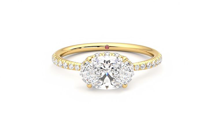 Taylor & Hart Nutmeg Oval Engagement Ring 360 degree image 0