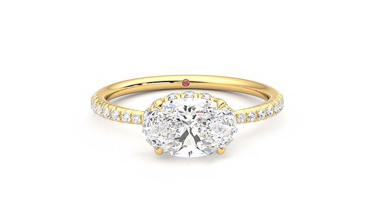 Taylor & Hart Nutmeg Oval Engagement Ring 360 degree image 1