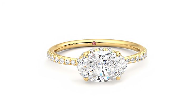 Taylor & Hart Nutmeg Oval Engagement Ring 360 degree image 2