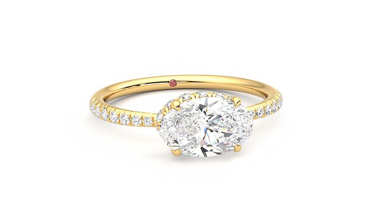 Taylor & Hart Nutmeg Oval Engagement Ring 360 degree image 3