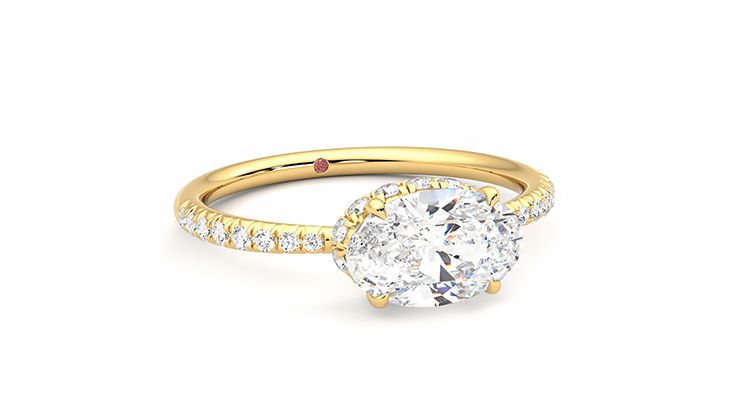 Taylor & Hart Nutmeg Oval Engagement Ring 360 degree image 4