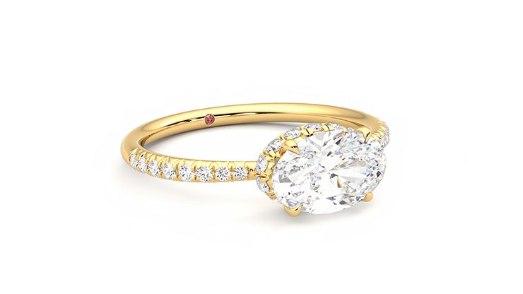 Taylor & Hart Nutmeg Oval Engagement Ring 360 degree image 5