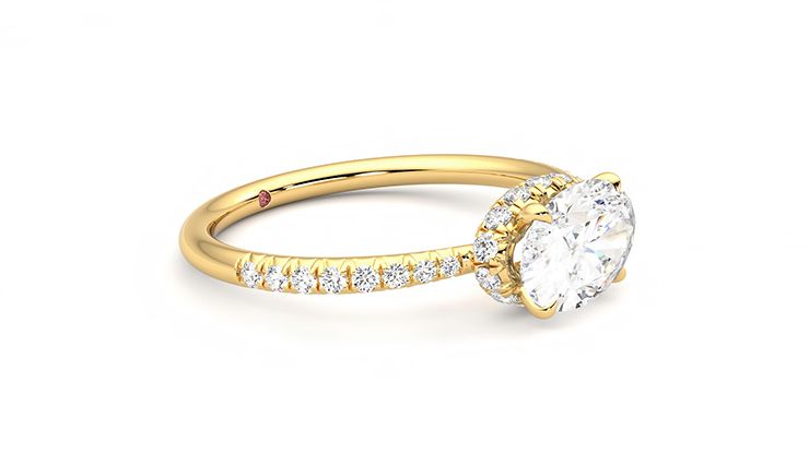 Taylor & Hart Nutmeg Oval Engagement Ring 360 degree image 7