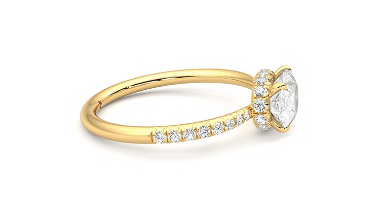 Taylor & Hart Nutmeg Oval Engagement Ring 360 degree image 9