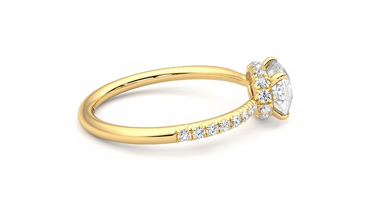 Taylor & Hart Nutmeg Oval Engagement Ring 360 degree image 10