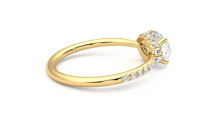 Taylor & Hart Nutmeg Oval Engagement Ring 360 degree image 11