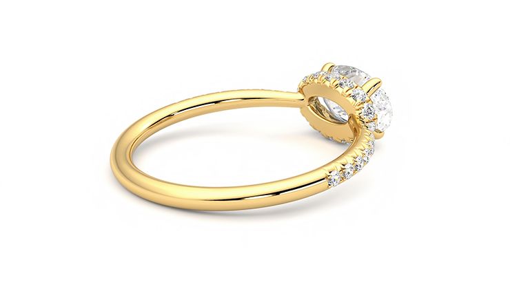 Taylor & Hart Nutmeg Oval Engagement Ring 360 degree image 12