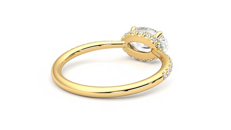 Taylor & Hart Nutmeg Oval Engagement Ring 360 degree image 13