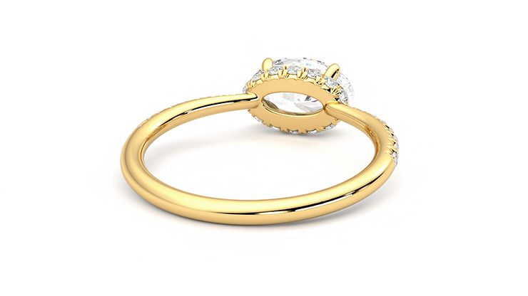 Taylor & Hart Nutmeg Oval Engagement Ring 360 degree image 14