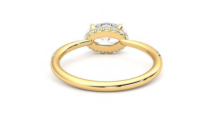Taylor & Hart Nutmeg Oval Engagement Ring 360 degree image 15