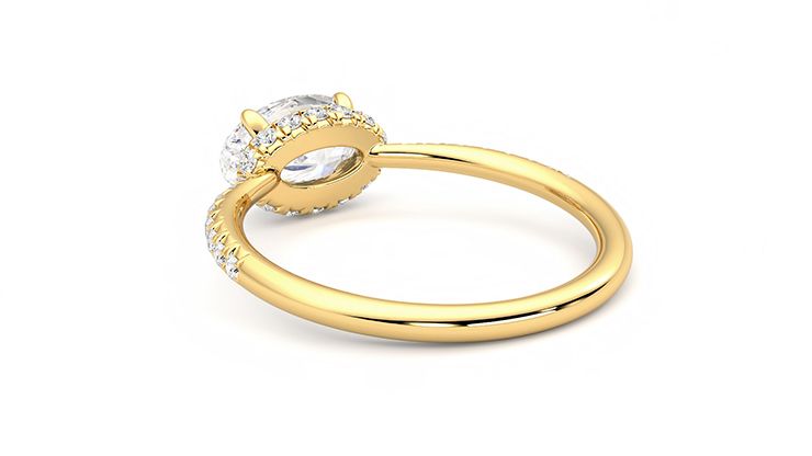 Taylor & Hart Nutmeg Oval Engagement Ring 360 degree image 17