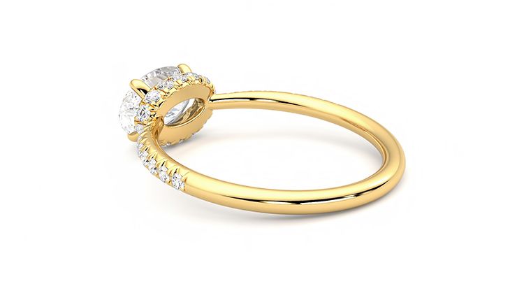 Taylor & Hart Nutmeg Oval Engagement Ring 360 degree image 18