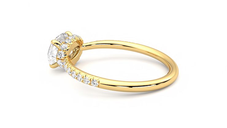 Taylor & Hart Nutmeg Oval Engagement Ring 360 degree image 19