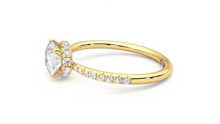 Taylor & Hart Nutmeg Oval Engagement Ring 360 degree image 21