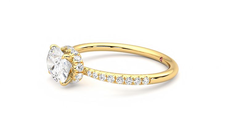 Taylor & Hart Nutmeg Oval Engagement Ring 360 degree image 22
