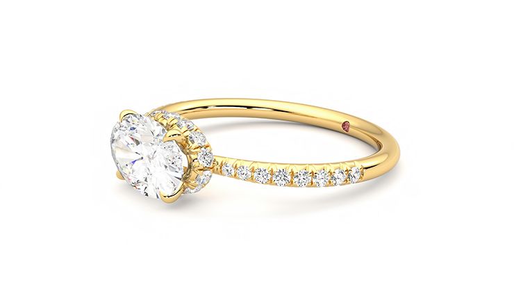 Taylor & Hart Nutmeg Oval Engagement Ring 360 degree image 23