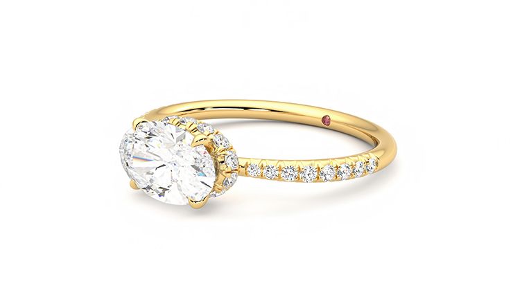 Taylor & Hart Nutmeg Oval Engagement Ring 360 degree image 24