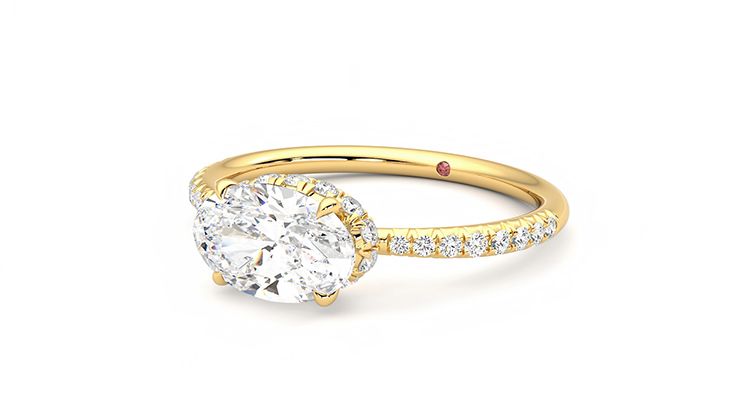 Taylor & Hart Nutmeg Oval Engagement Ring 360 degree image 25