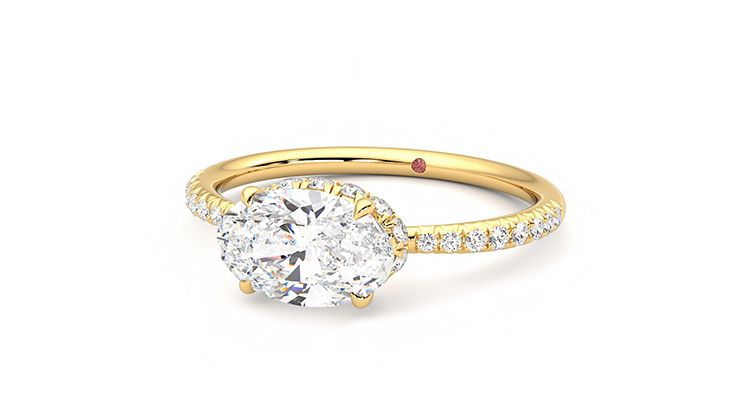 Taylor & Hart Nutmeg Oval Engagement Ring 360 degree image 26