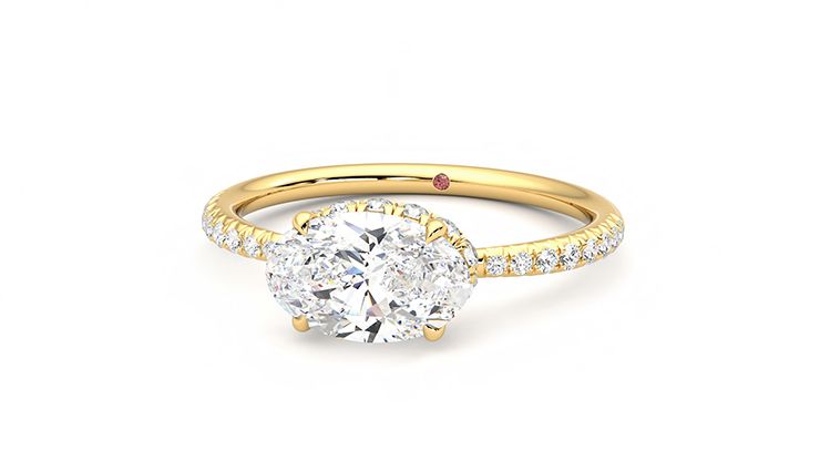 Taylor & Hart Nutmeg Oval Engagement Ring 360 degree image 27