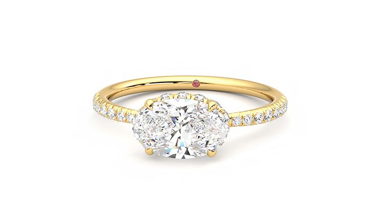 Taylor & Hart Nutmeg Oval Engagement Ring 360 degree image 28