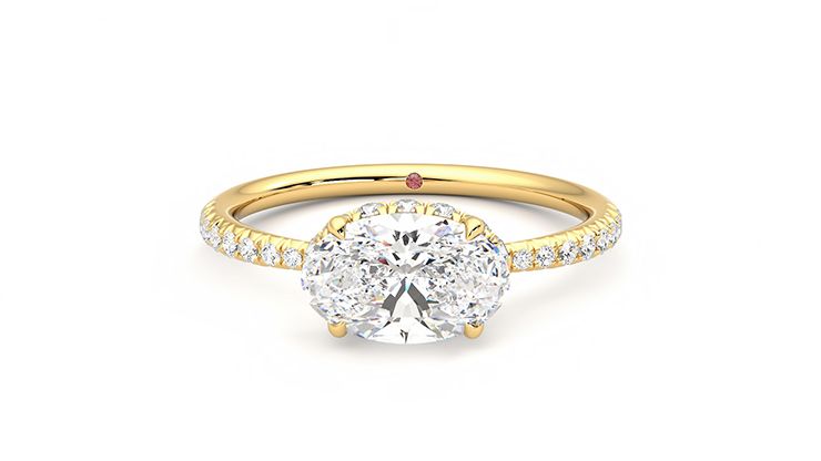Taylor & Hart Nutmeg Oval Engagement Ring 360 degree image 29