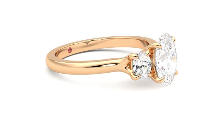 Taylor & Hart Orion Oval Engagement Ring 360 degree image 7