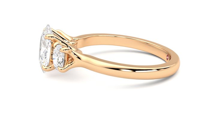 Taylor & Hart Orion Oval Engagement Ring 360 degree image 21