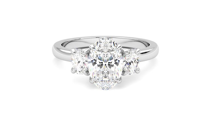 Taylor & Hart Orion Oval Engagement Ring 360 degree image 0