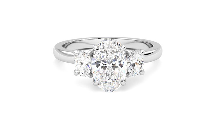 Taylor & Hart Orion Oval Engagement Ring 360 degree image 1