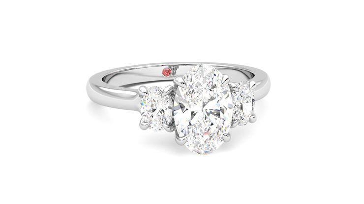 Taylor & Hart Orion Oval Engagement Ring 360 degree image 3