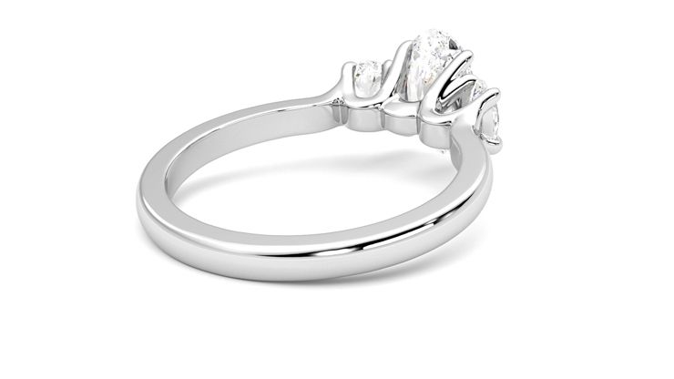 Taylor & Hart Orion Oval Engagement Ring 360 degree image 13