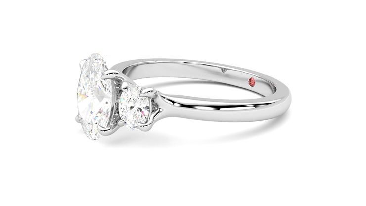 Taylor & Hart Orion Oval Engagement Ring 360 degree image 23