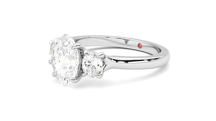 Taylor & Hart Orion Oval Engagement Ring 360 degree image 24